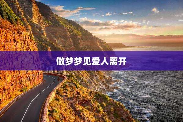 做梦梦见爱人离开