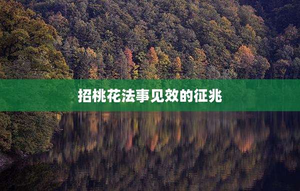 招桃花法事见效的征兆