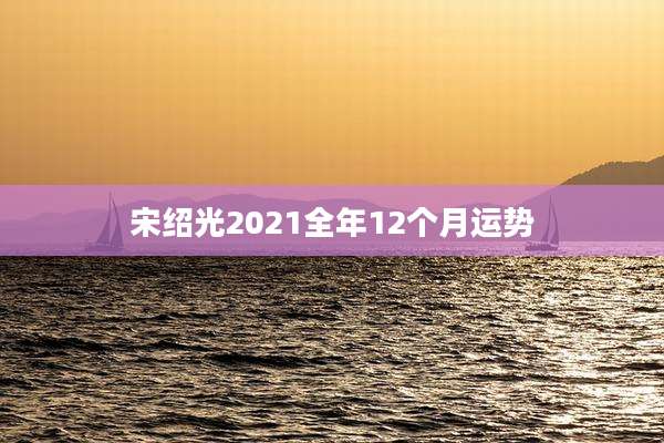 宋绍光2021全年12个月运势