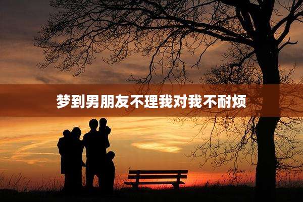 梦到男朋友不理我对我不耐烦