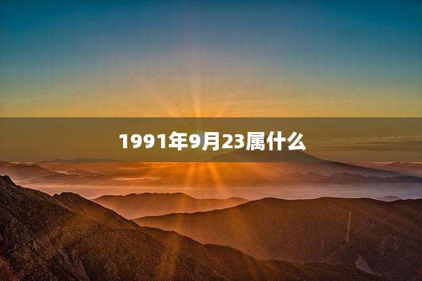 1991年9月23属什么