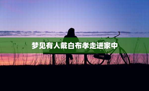 梦见有人戴白布孝走进家中