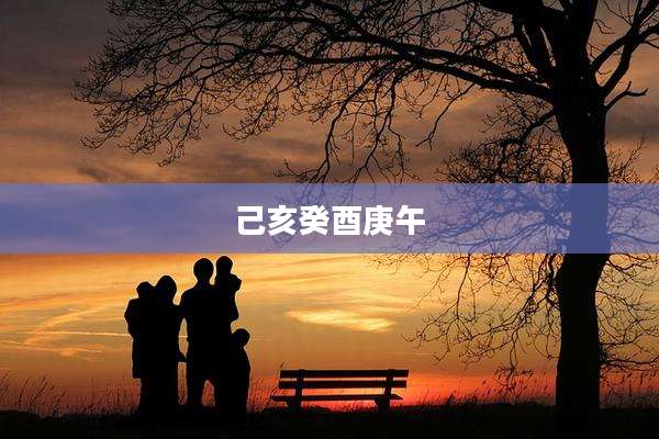 己亥癸酉庚午