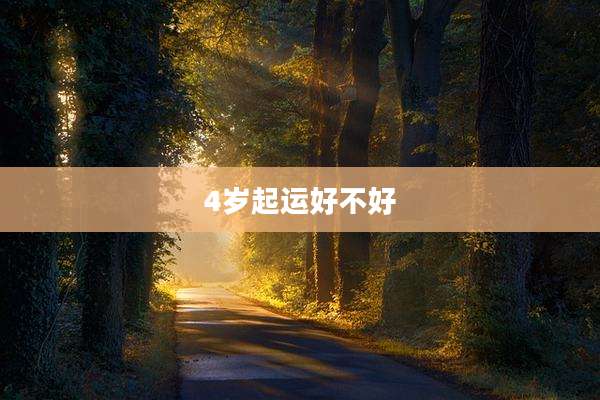 4岁起运好不好