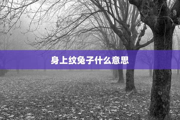 身上纹兔子什么意思