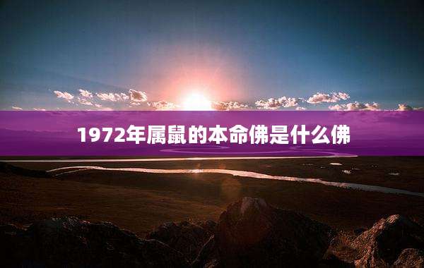 1972年属鼠的本命佛是什么佛