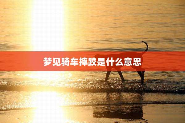 梦见骑车摔跤是什么意思