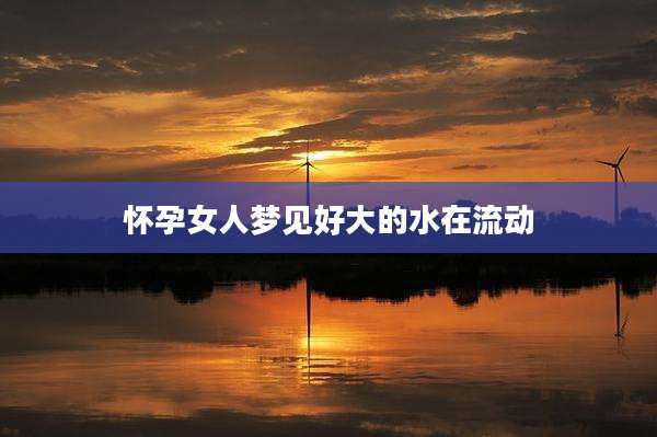 怀孕女人梦见好大的水在流动