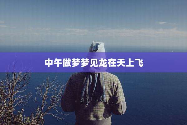中午做梦梦见龙在天上飞