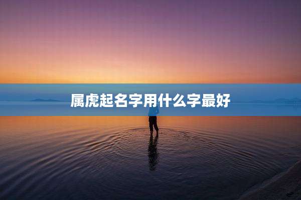 属虎起名字用什么字最好
