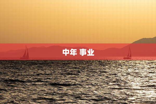 中年 事业