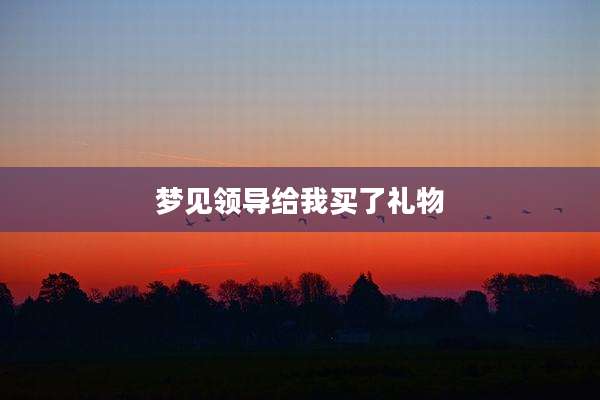梦见领导给我买了礼物