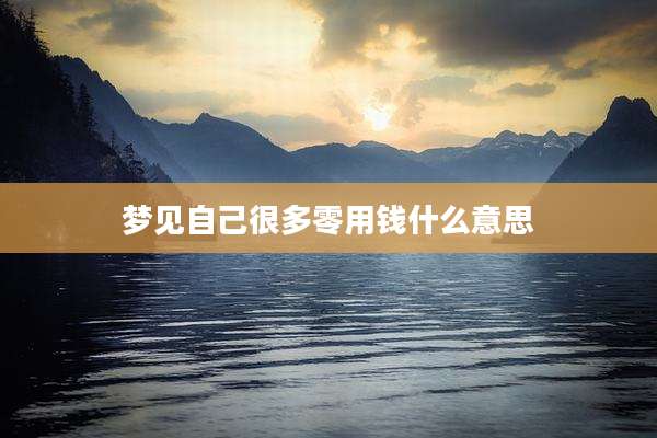 梦见自己很多零用钱什么意思