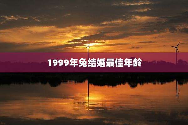 1999年兔结婚最佳年龄