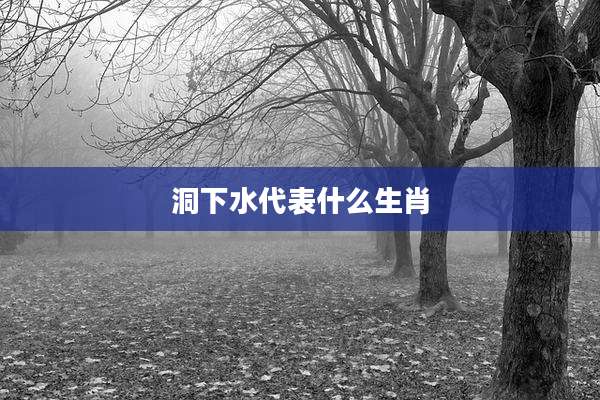 洞下水代表什么生肖