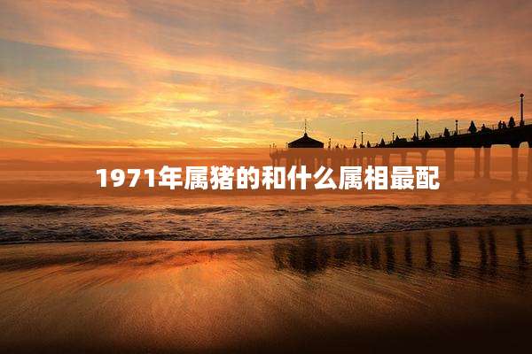 1971年属猪的和什么属相最配