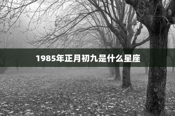 1985年正月初九是什么星座