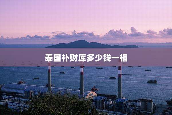 泰国补财库多少钱一桶