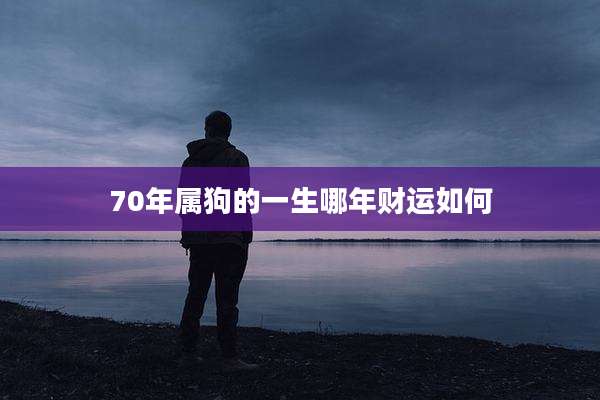 70年属狗的一生哪年财运如何