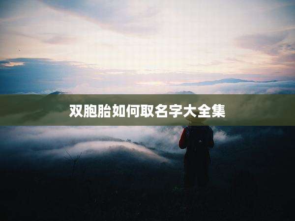 双胞胎如何取名字大全集