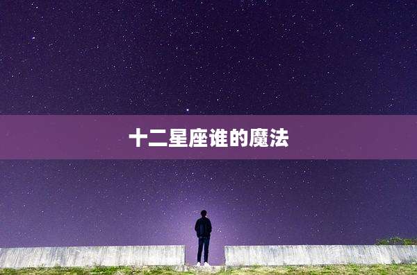 十二星座谁的魔法