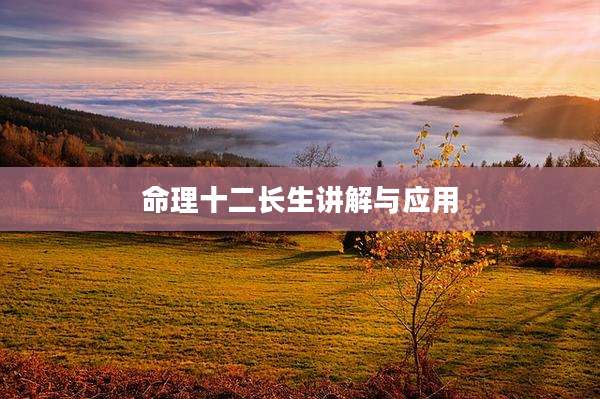 命理十二长生讲解与应用