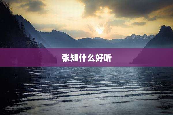 张知什么好听