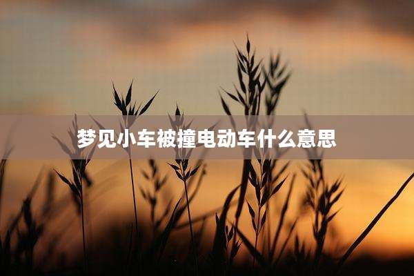 梦见小车被撞电动车什么意思