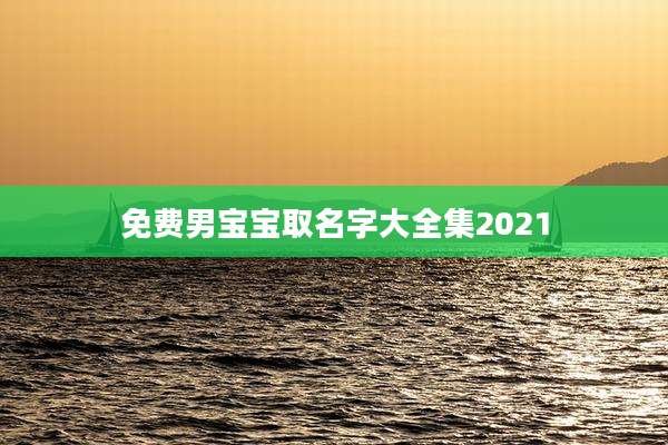 免费男宝宝取名字大全集2021