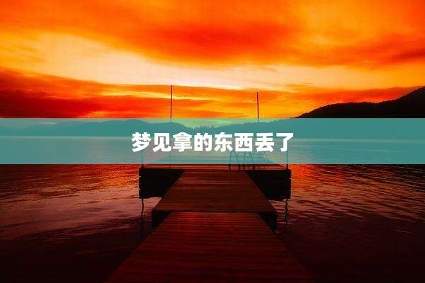 梦见拿的东西丢了