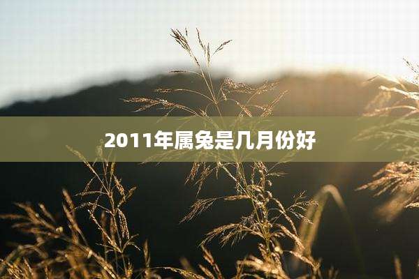 2011年属兔是几月份好