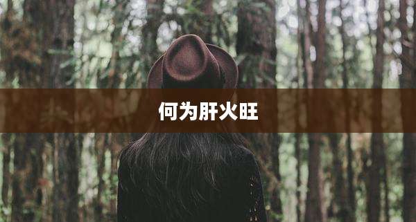 何为肝火旺