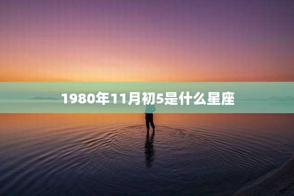 1980年11月初5是什么星座
