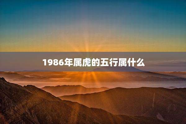1986年属虎的五行属什么