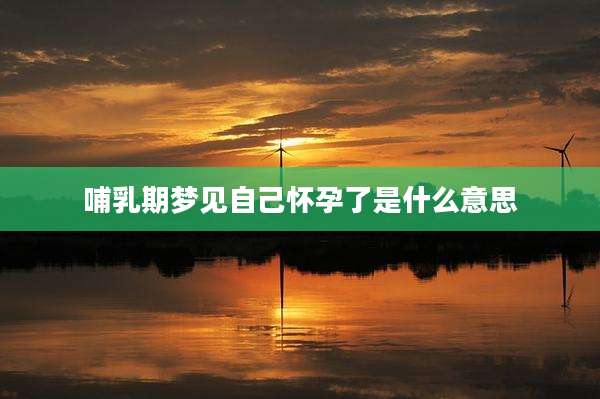 哺乳期梦见自己怀孕了是什么意思
