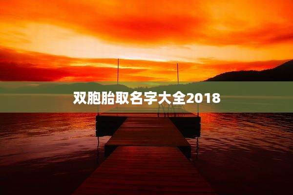 双胞胎取名字大全2018