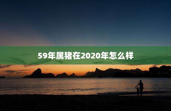 59年属猪在2020年怎么样