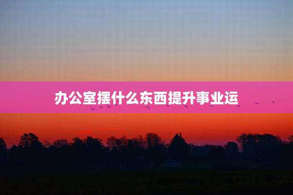 办公室摆什么东西提升事业运