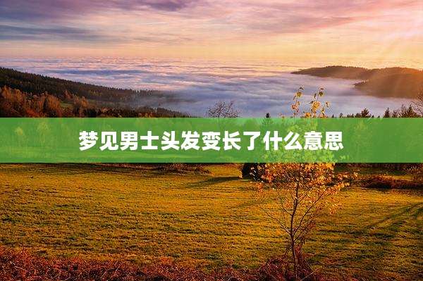 梦见男士头发变长了什么意思