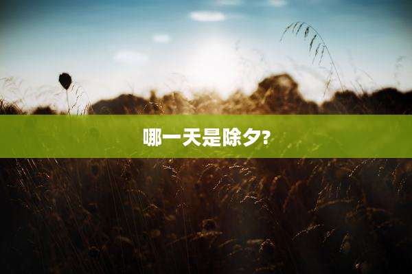 哪一天是除夕?