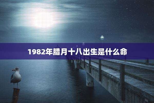 1982年腊月十八出生是什么命