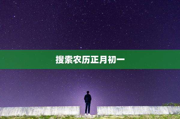 搜索农历正月初一