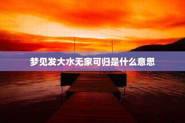 梦见发大水无家可归是什么意思