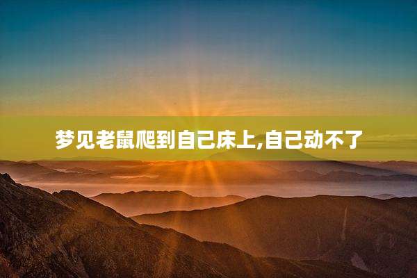 梦见老鼠爬到自己床上,自己动不了