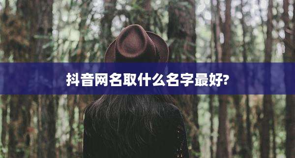 抖音网名取什么名字最好?