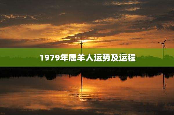 1979年属羊人运势及运程