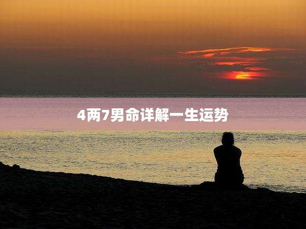 4两7男命详解一生运势
