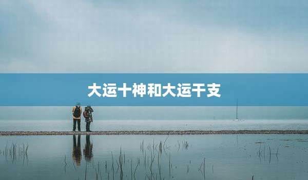 大运十神和大运干支
