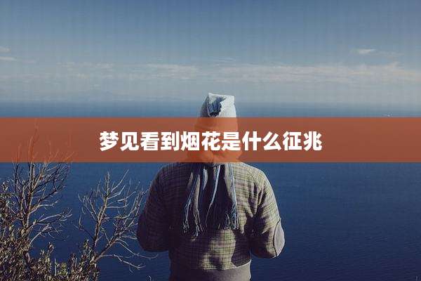 梦见看到烟花是什么征兆