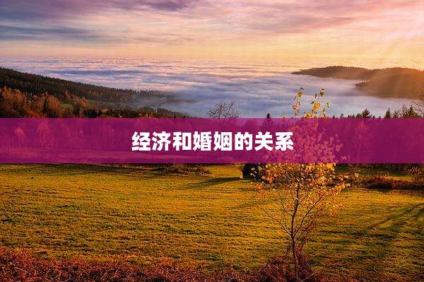 经济和婚姻的关系